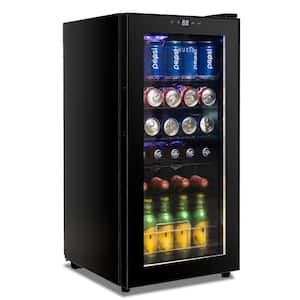 4 cu. ft. 18 in. Single Zone Beverage and Wine Cooler with Adjustable Shelves in Black