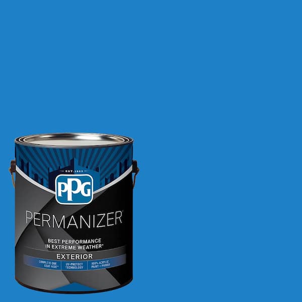 1 gal. PPG1241-6 Electric Blue Semi-Gloss Exterior Paint