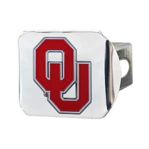 NCAA University of Oklahoma Color Emblem on Chrome Hitch Cover