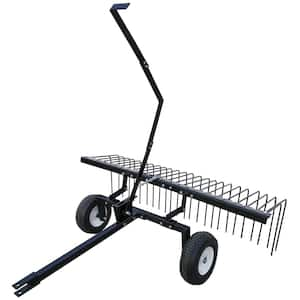 60 in. Pine Straw Outdoor Garden Rake for ATV, UTV or Utility Tractor