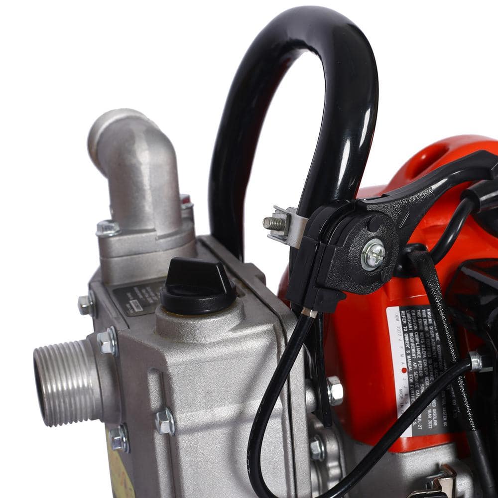 1.2HP Orange Steel Gas Powered Water Transfer Pump