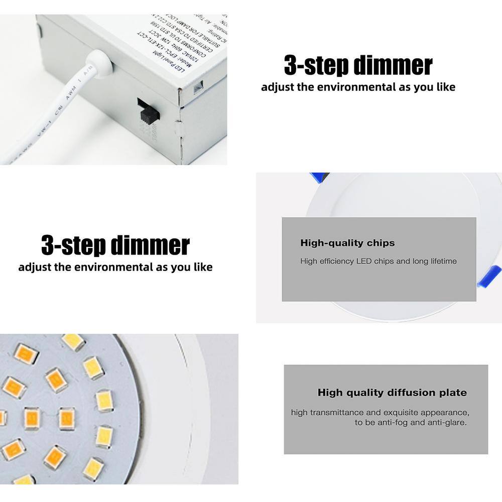 4-Inch White Aluminum Ultra Thin LED Recessed Downlight, 12 Pack