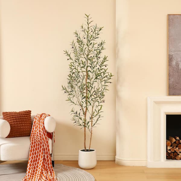 6 Ft Faux Olive Tree, Artificial Olive Tree Indoor With 552