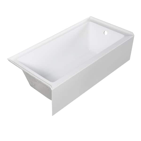 Transolid Ursula 60 in. x 32 in. Soaking Bathtub with Right-Hand Drain in White