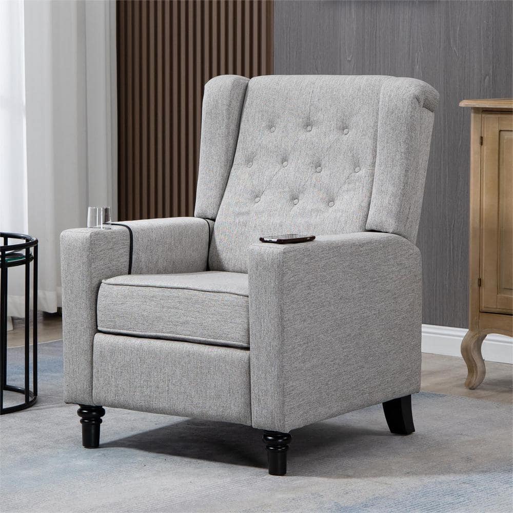 anpport Modern Button Tufted Wingback Single Recliner Chair with ...