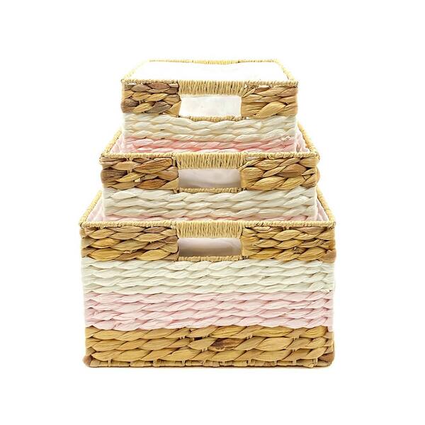 3-Piece Wicker Nesting Basket Set by Handcrafted 4 Home 