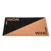 Natural and Black Coir Work and Wine Message Doormat