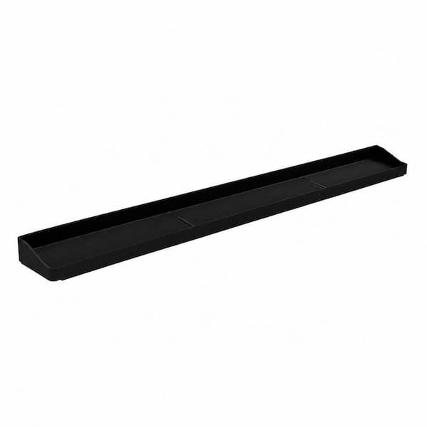 30 in. Magnetic Silicone Stove Top Shelf, Heat Resistant Spice Rack Organizer for Over Stove Oven, Black