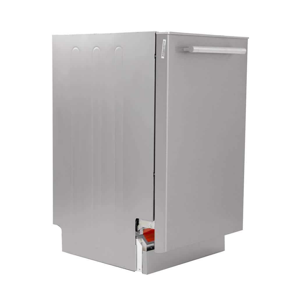 Avanti 18-Inch Silver Stainless Steel Built-In Dishwasher