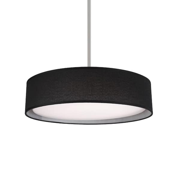 KUZCO Dalton 26-Watt 1-Light Black Pendant Light
