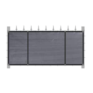 Unifirm Edge Reinforced Grommets-Free Privacy Fence Screen 90% Blockage Gazebo Backyard Shade Cover 3 ft. x 16 ft. Gray