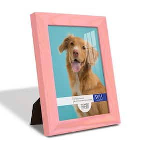 Woodgrain 5 in. x 7 in. Sunset Pink Picture Frame