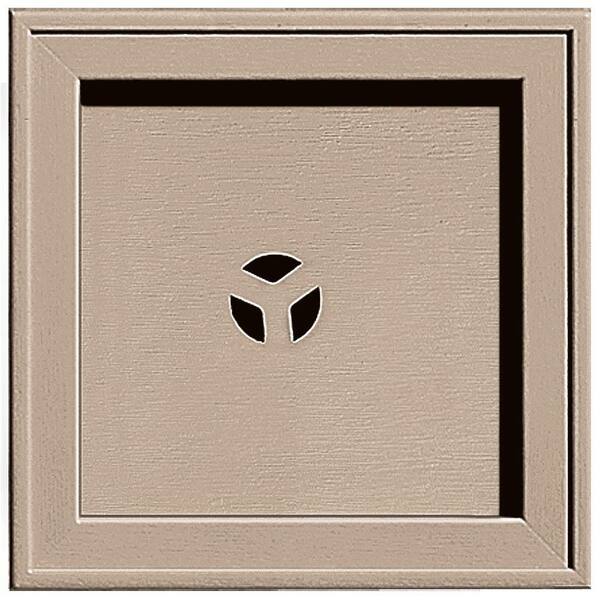 Builders Edge 7.75 in. x 7.75 in. #023 Wicker Recessed Square Universal Mounting Block