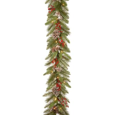 Vanthylit 6FT Red Berry Garland Lights Battery Operated Christmas Garlands for Holiday Indoor Outdoor Decorations