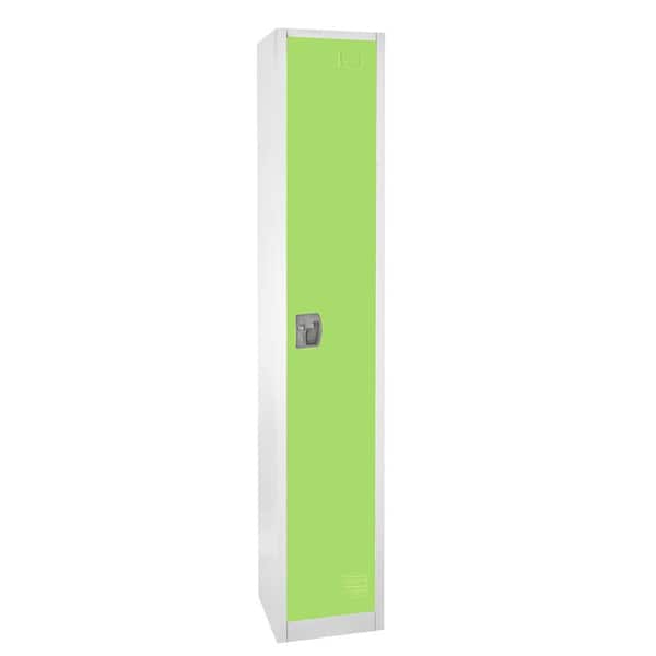 AdirOffice 629-Series 72 in. H 1-Tier Steel Key Lock Storage Locker Free Standing Cabinets for Home, School, Gym in Green