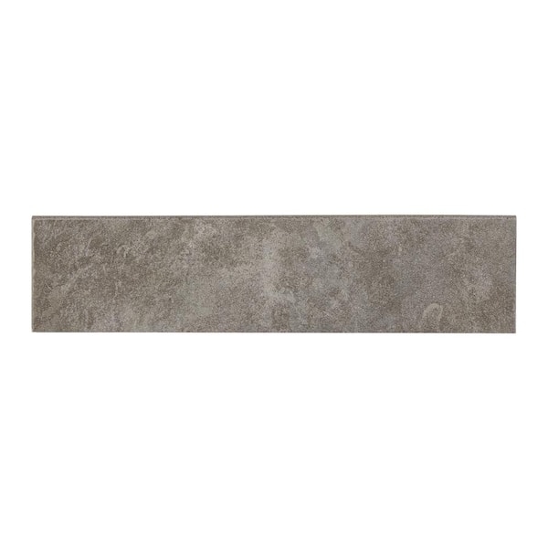 Daltile Continental Slate English Gray 3 in. x 12 in. Porcelain Bullnose Floor and Wall Tile (0.257 sq. ft. / piece)