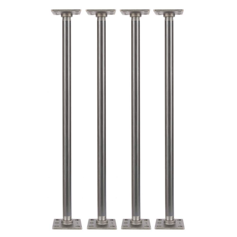3/4 in. x 2 ft. L Black Steel Pipe Square Flange Table Leg Kit (Set of 4) price history on PriceWatchPro