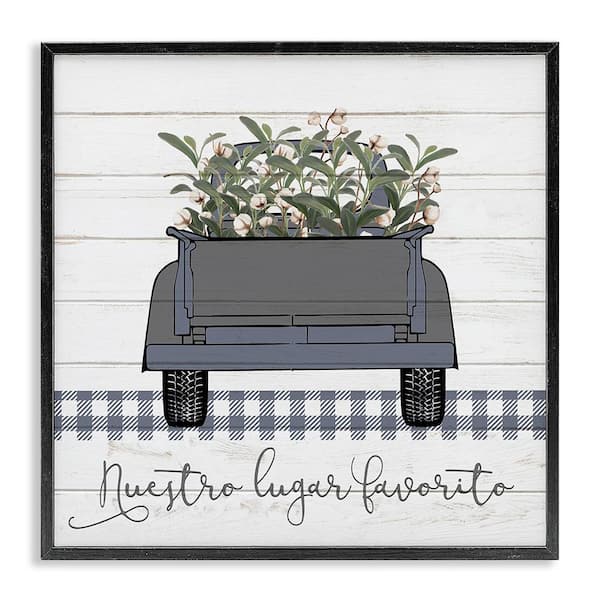 Stupell Industries Together is Our Favorite by Kim Allen Black Framed Typography Giclee Art Print 24 in. x 24 in.