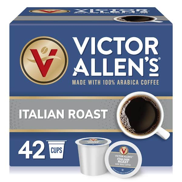 Victor Allen s Italian Roast Coffee Dark Roast Single Serve Coffee Pods for Keurig K Cup Brewers 42 Count FG014600RV The Home Depot