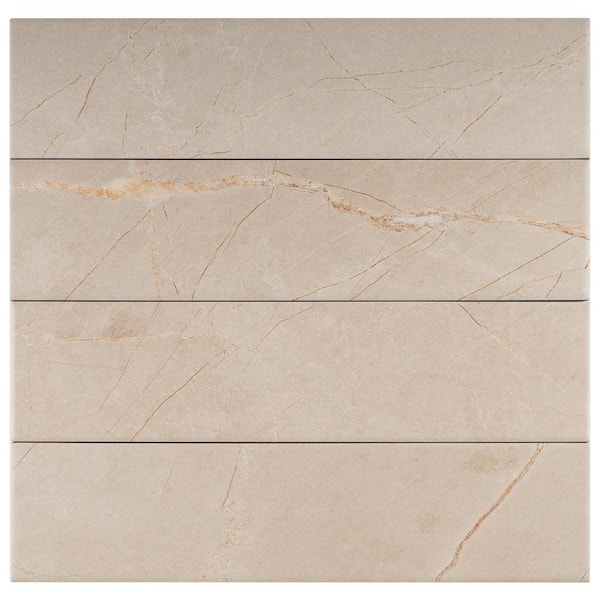 たらエレガンス MOLOVO Elegance Beige Subway 3.15 in. x 12.99 in. Matte