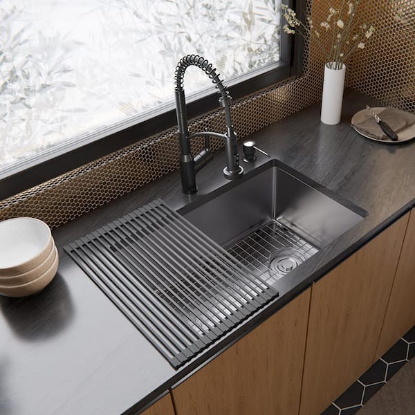 27-in. Undermount Single Bowl 16 Gauge Stainless Steel Kitchen Sink