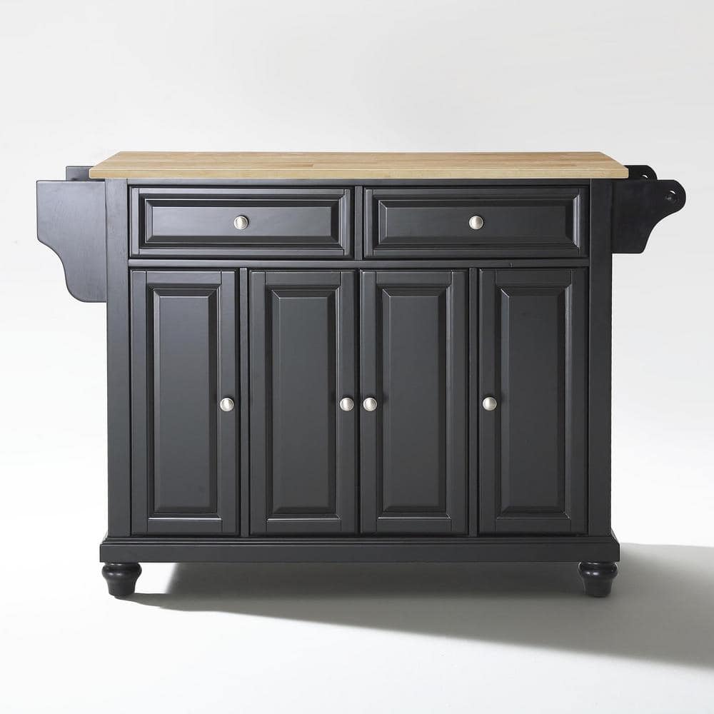 Cambridge Black Stainless Steel Top 46" Kitchen Island