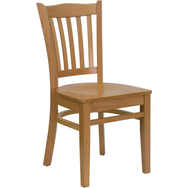 Flash Furniture Hercules Natural Wood Seat/Natural Wood Frame Side Chair