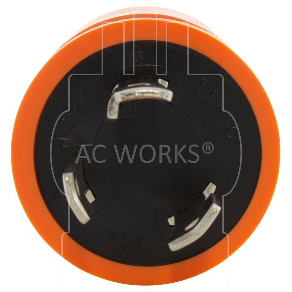 Locking Adapter NEMA L5-30P 30 Amp 125-Volt Locking Plug to L5-20R 3-Prong 20 Amp Locking Female Connector - 2