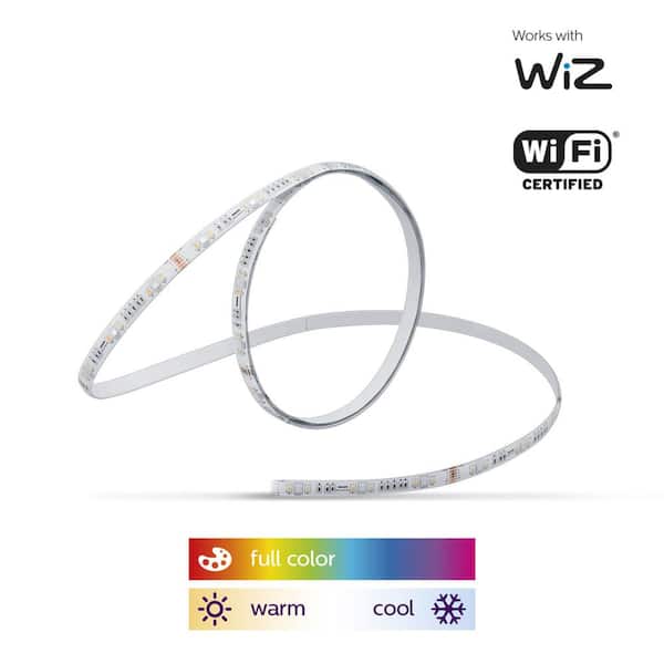 Wi-Fi Color ft. Depot Home Connected Strip Dimmable and Plug-in Wiz Philips Smart 6.6 The 560755 Tunable White - Light