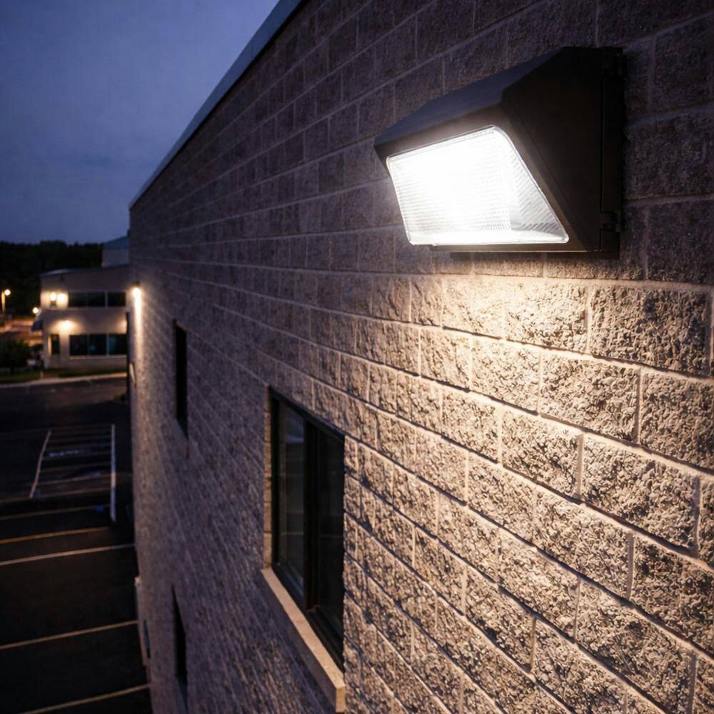4-Pack-1050-Watt Equivalent Integrated LED Dimmable Outdoor Wall Pack Light, Selectable CCT 27K-40K-50K, Bronze price history on PriceWatchPro