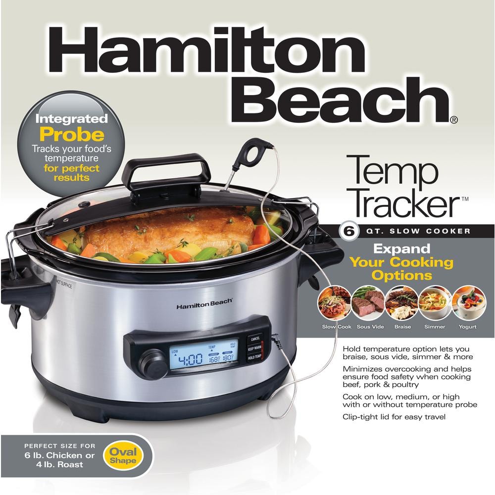 Hamilton Beach 6 Qt Stainless Steel Slow Cooker with Timer