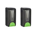 1200 ml Wall Mount Automatic Gel Hand Sanitizer Dispenser in Black (2-Pack)