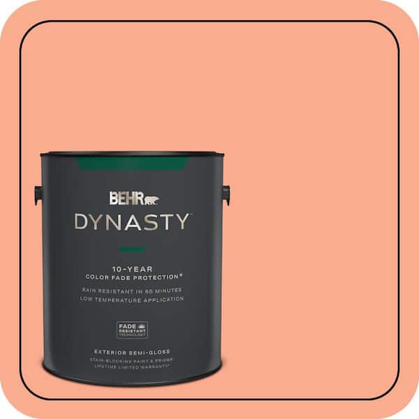 BEHR DYNASTY 1 gal. #210B-4 Sunset Strip Semi-Gloss Enamel Exterior Stain-Blocking Paint & Primer