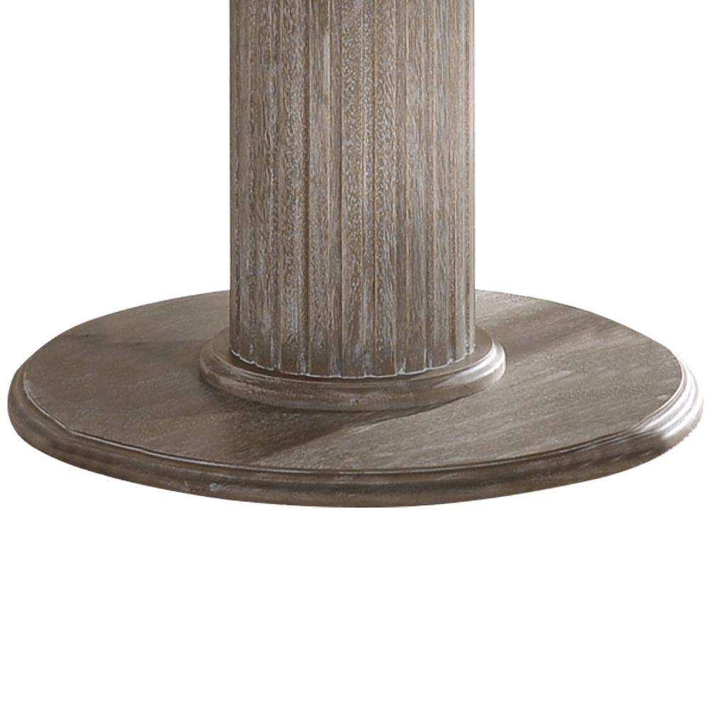 Round Reclaimed Wood Transitional Counter Height Dining Table