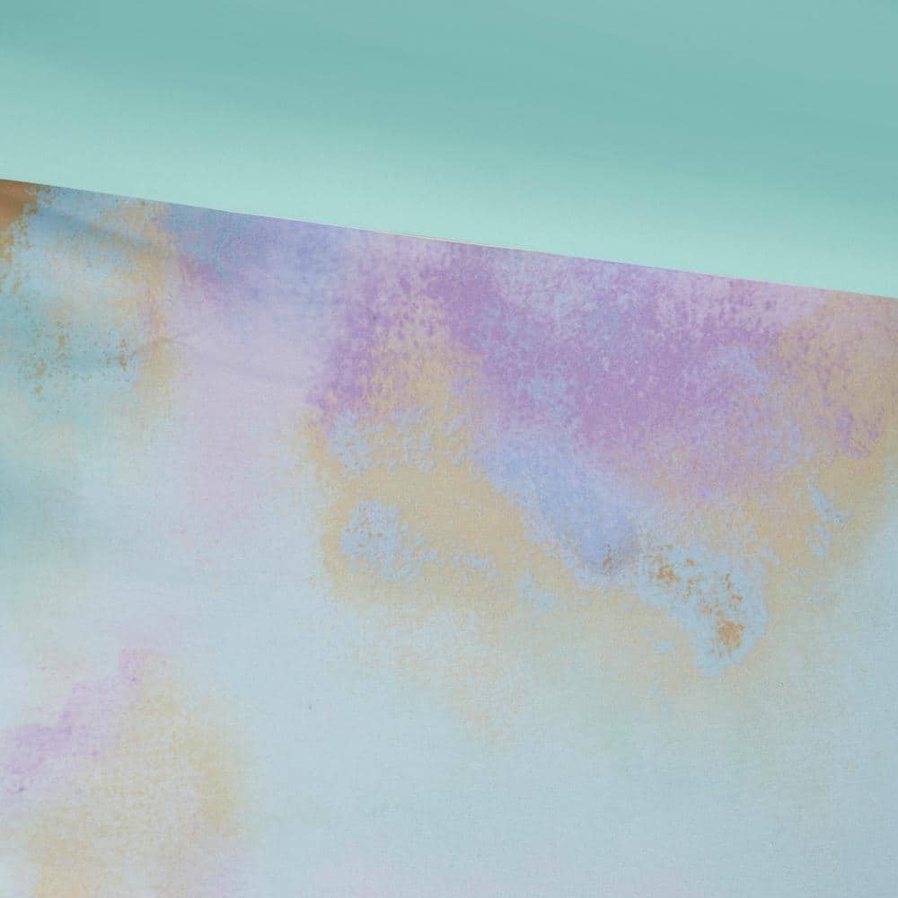Aqua Watercolor Tie Dye Full Microfiber Comforter Set