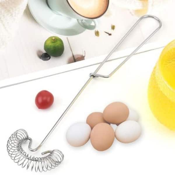 Stainless Steel Spring Coil and Flat Whisks 2-Pack Handheld Design for Eggs Cream Sauces Gravy Mixing Tools