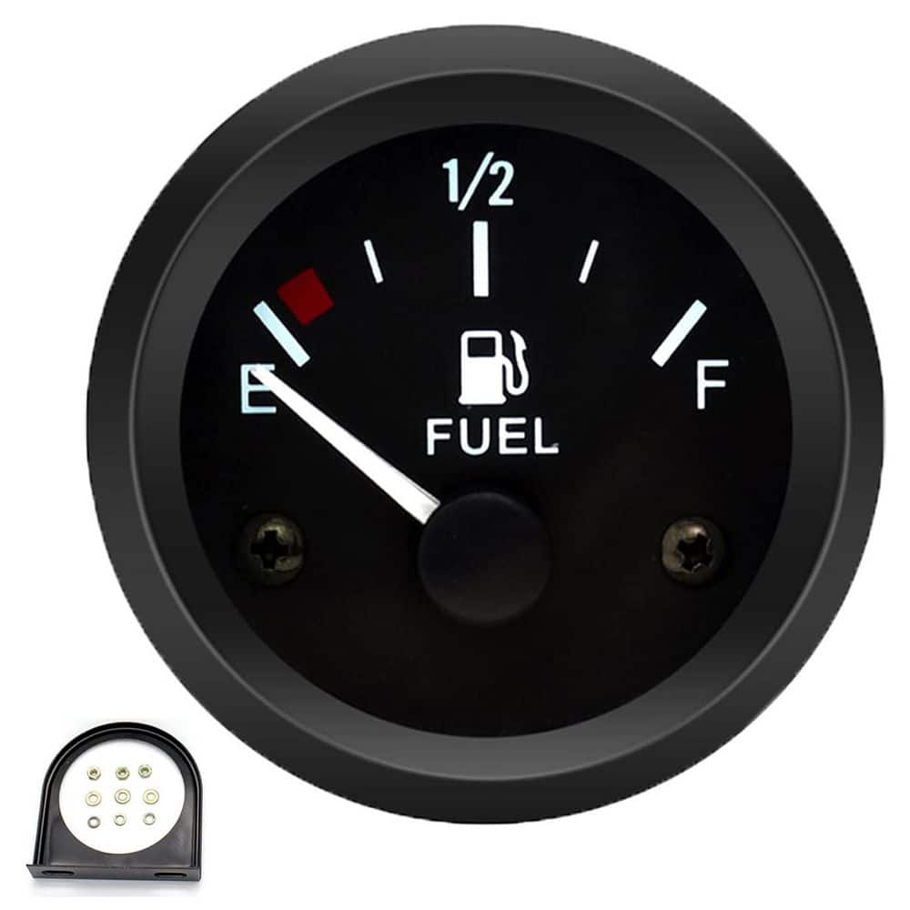 52mm Fuel Level Gauge 2 E-1/2-F Pointer 12V Universal Meter LED Backlight for Car RV Yacht Boat Motorcycle White price history on PriceWatchPro