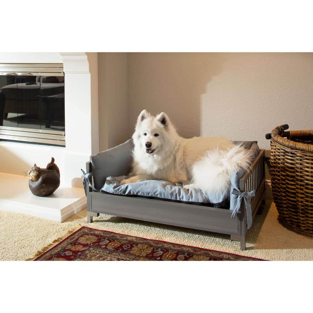New Age Pet Extra-Large Gray Orthopedic Elevated Dog Bed