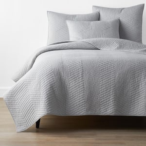 Company Cotton Gray Solid Twin Quilt