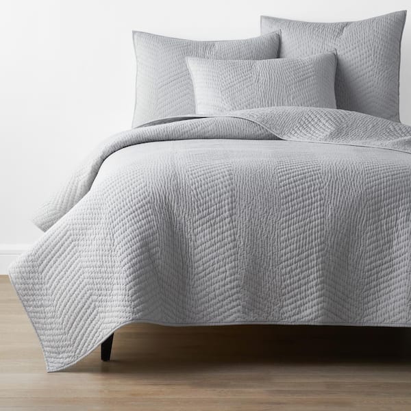 The Company Store Company Cotton Voile Gray Solid Twin Quilt