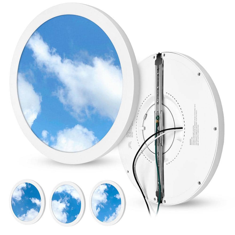 The Sky Downlight Light Round 12 in. 10000K Integrated LED Recessed Light 4