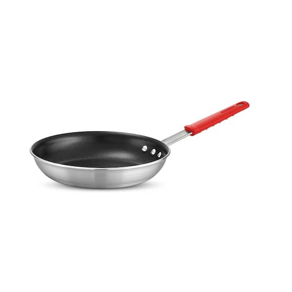 10 in. Heavy-Gauge Aluminum Reinforced Nonstick Frying Pan with Cast Stainless Steel Handle with Removable Silicone Grip