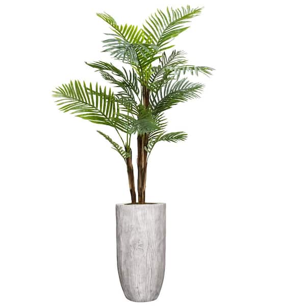 VINTAGE HOME Vintage Home Artificial 91 in. High Artificial Faux Fern Tree With Fiberstone Planter For Home Decor
