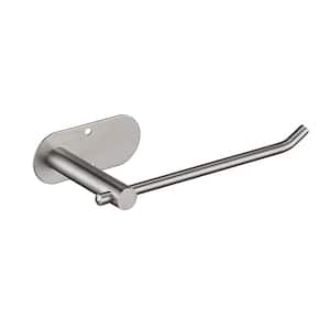 Wall-Mount Self-Adhesive or Drilling Toilet Paper Holder in Brushed Nickel Stainless Steel for Bathroom, Kitchen