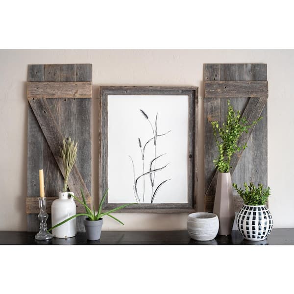 Rustic Farmhouse Signature Series 8 in. x 10 in. Weathered Gray Reclaimed Picture Frame