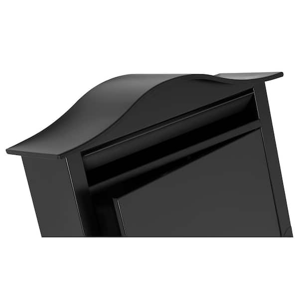 Saratoga Black Wall-Mount Lockable Mailbox Saratoga Black Wall-Mount Lockable Mailbox
