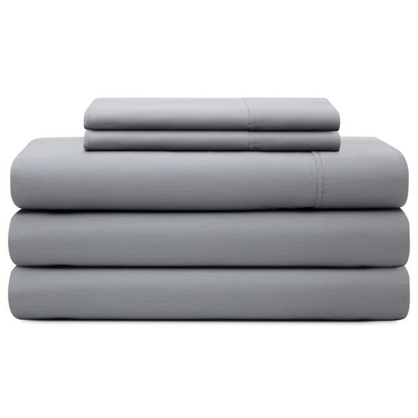 Brookside 5-Piece Slate Solid 600 Thread Count Cotton Blend King - Split Sheet Set