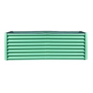 71 in. W x 36 in. D x 24 in. H Green Steel Galvanized Garden Bed, Outdoor Planter Box for Vegetables, Fruits, Flowers