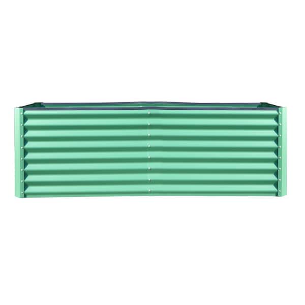 Otryad 71 in. W x 36 in. D x 24 in. H Green Steel Galvanized Garden Bed, Outdoor Planter Box for Vegetables, Fruits, Flowers