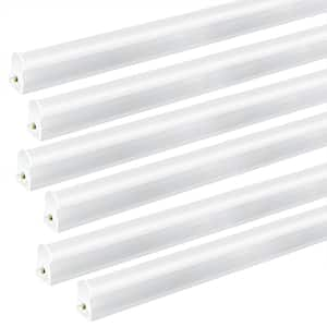 4 ft. 80-Watt Equivalent LED White T5 5000K ETL Listed, Linkable, 2200 Lumens, Ofiice Garage Shop Light (6-pack)